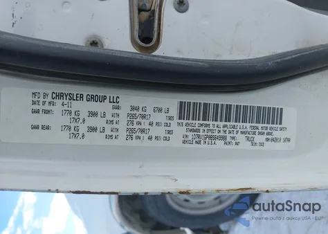 2011 Ram Ram 1500 St z USA, uszkodzony, nr VIN 1D7RV1GP0BS649988